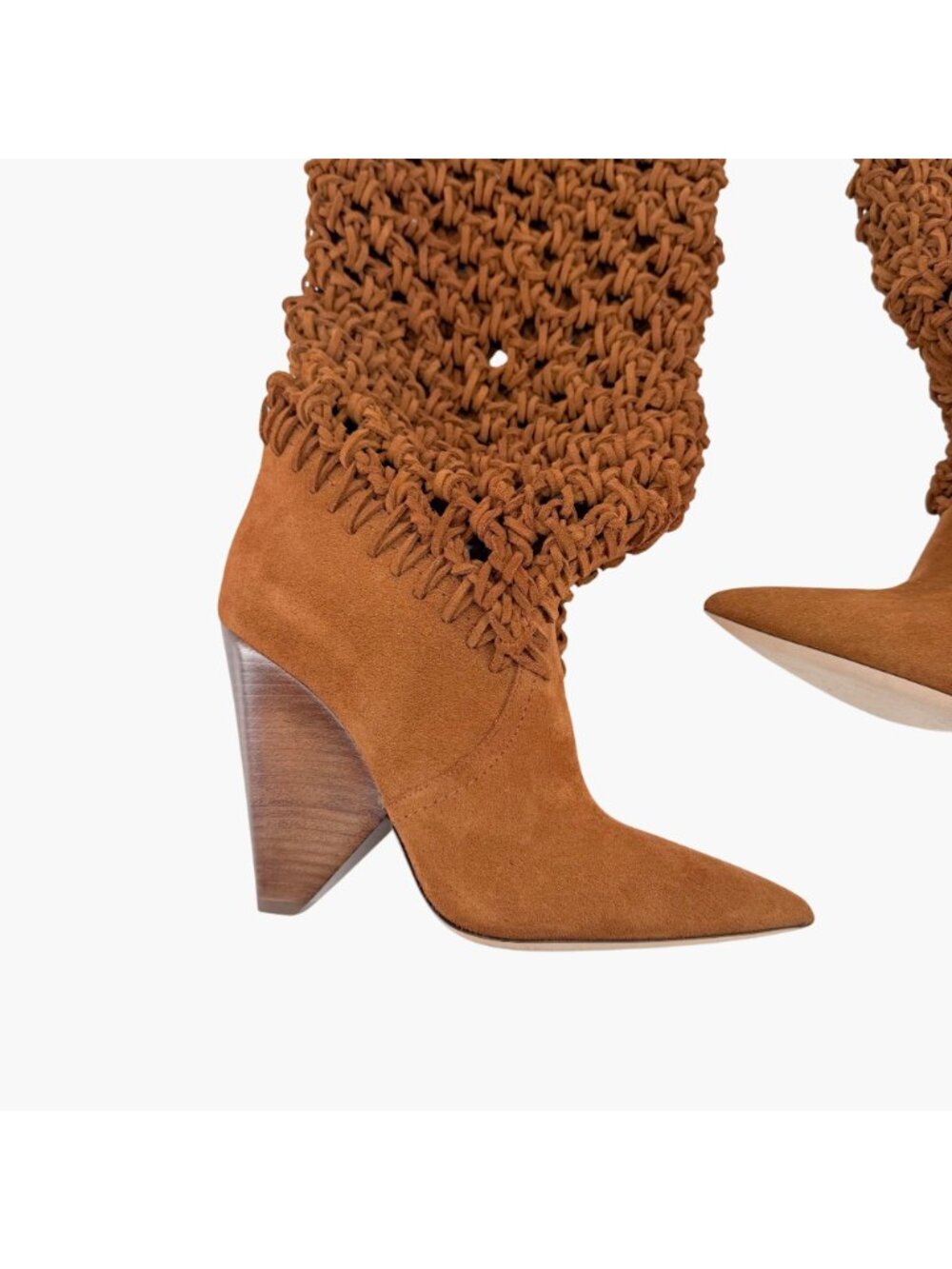Saint Laurent Niki Twine Soho Slouchy Knee Boot Brown Suede Western Size 38 US 8 - Picture 4 of 14
